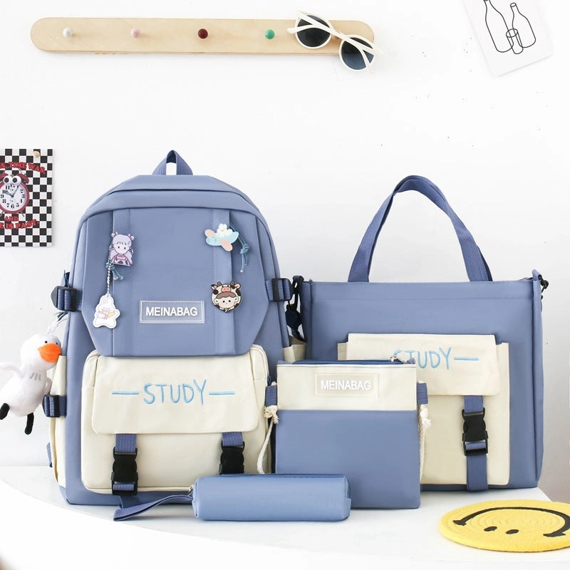 Schoolbag for girls, four piece backpack
