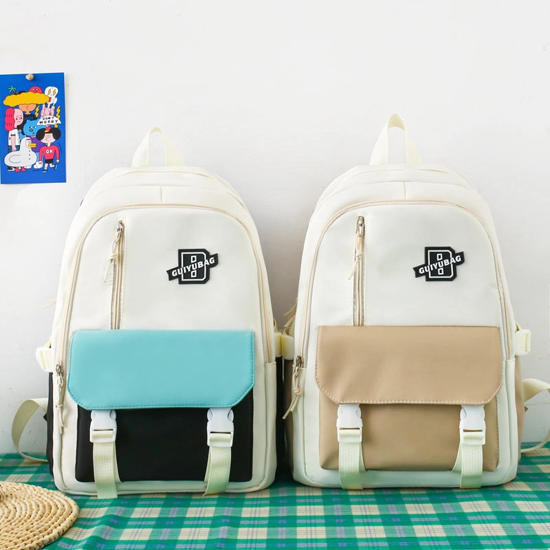 Schoolbag, large capacity multi-pocket backpack