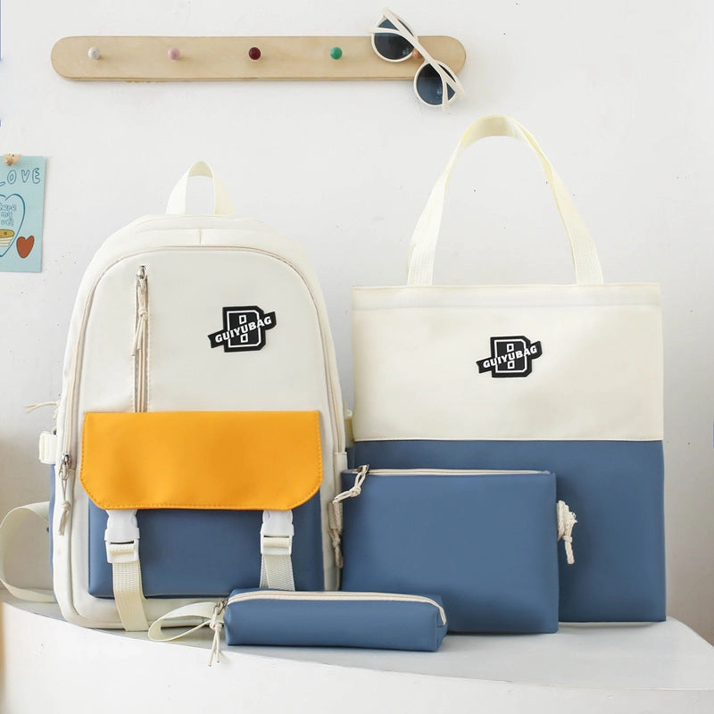 Schoolbag, large capacity multi-pocket backpack