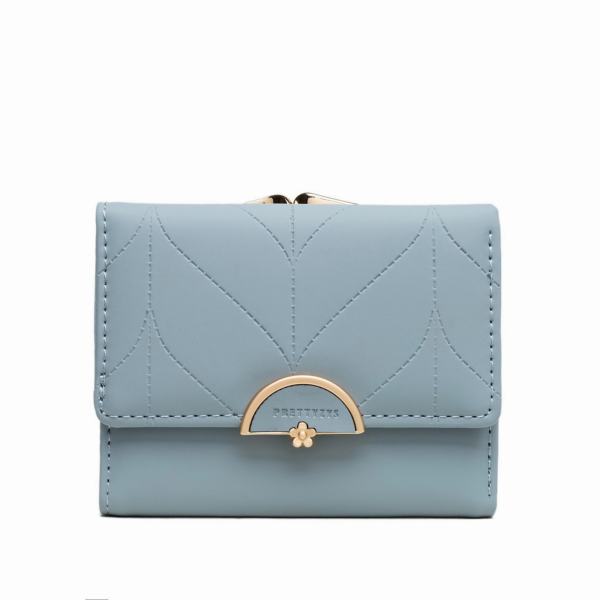 Semi-circular printed hardware buckle wallet