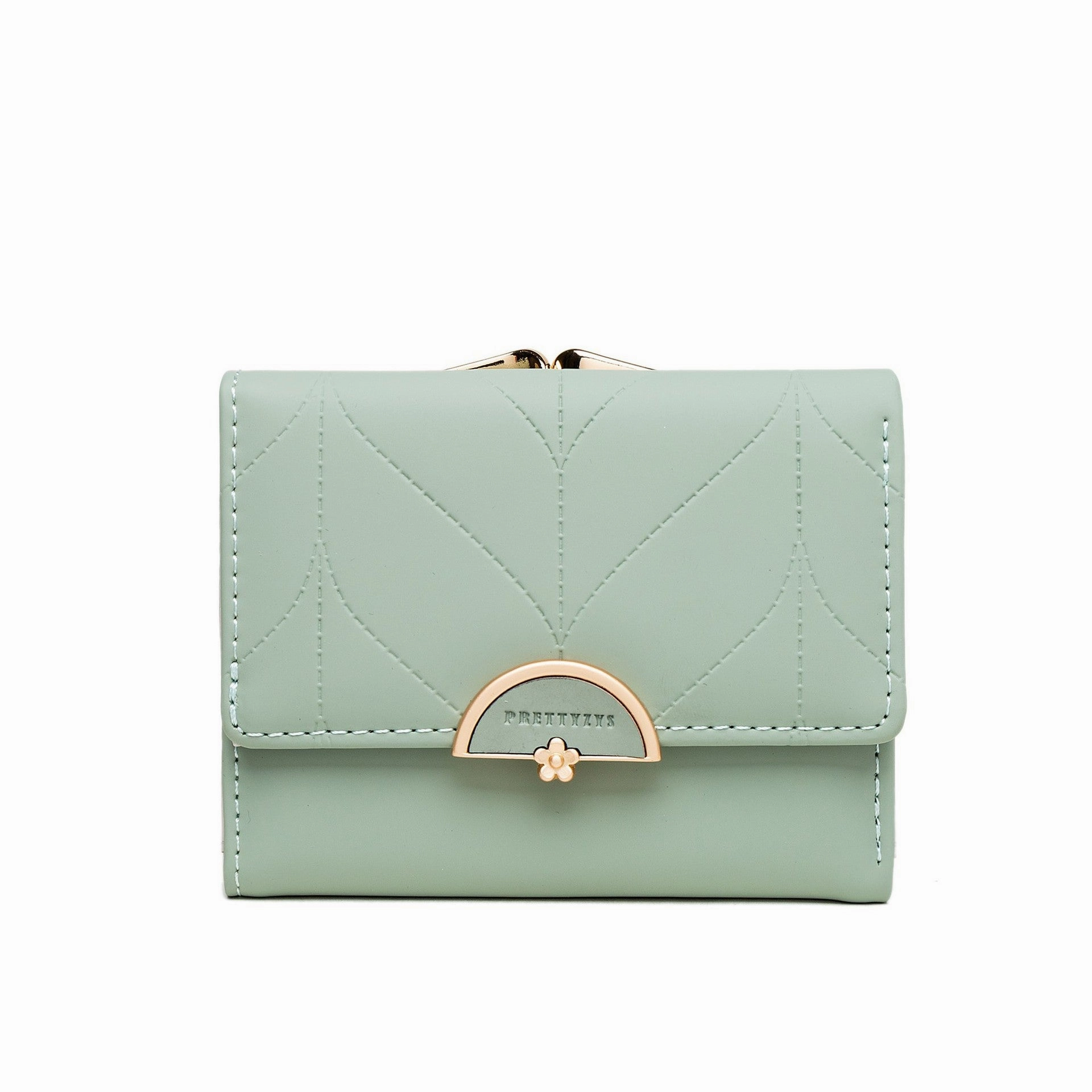 Semi-circular printed hardware buckle wallet