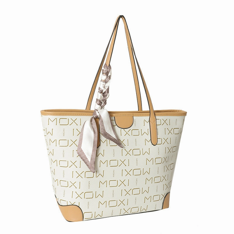 Silk scarf texture tote bag classic hand bag
