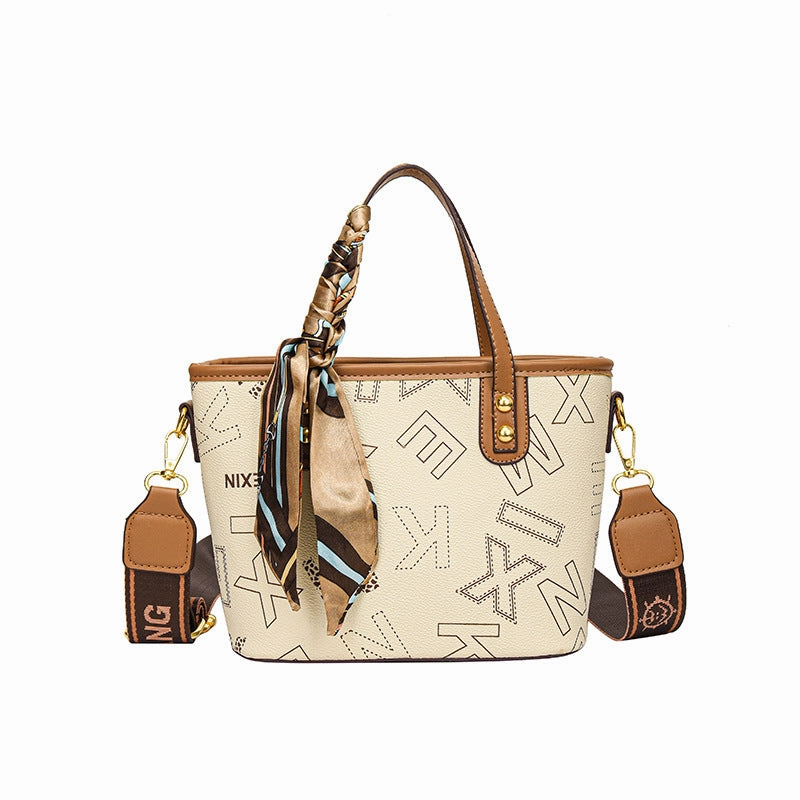 Silk scarf versatile tote bag