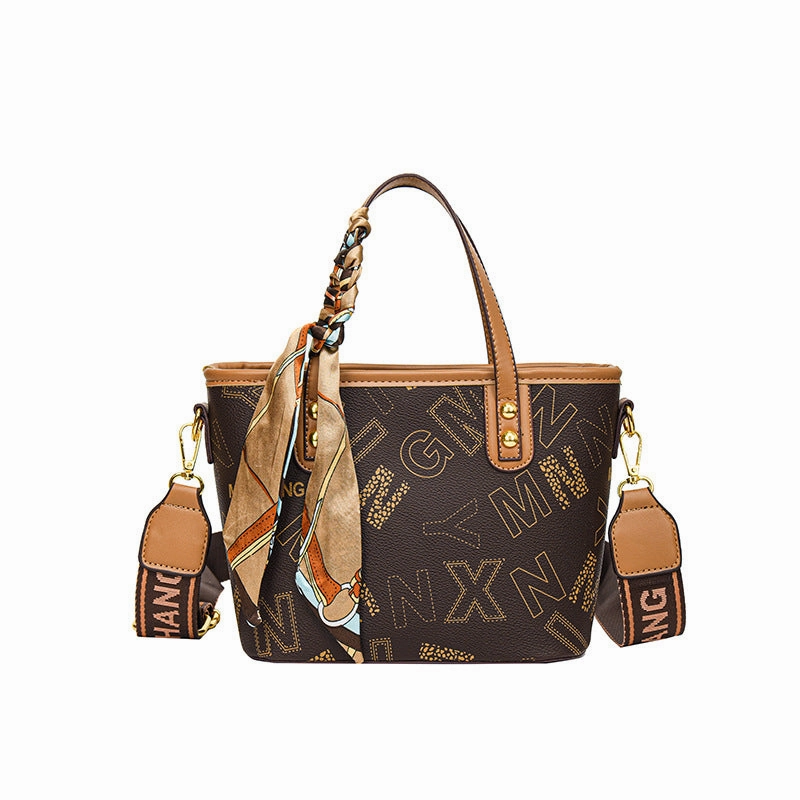 Silk scarf versatile tote bag