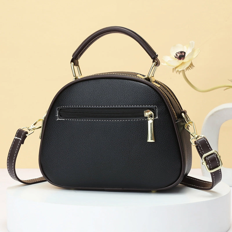 Soft leather shoulder messenger bag