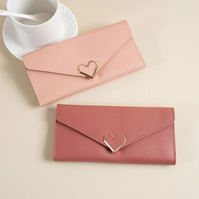 Solid color love hardware wallet multi-card position