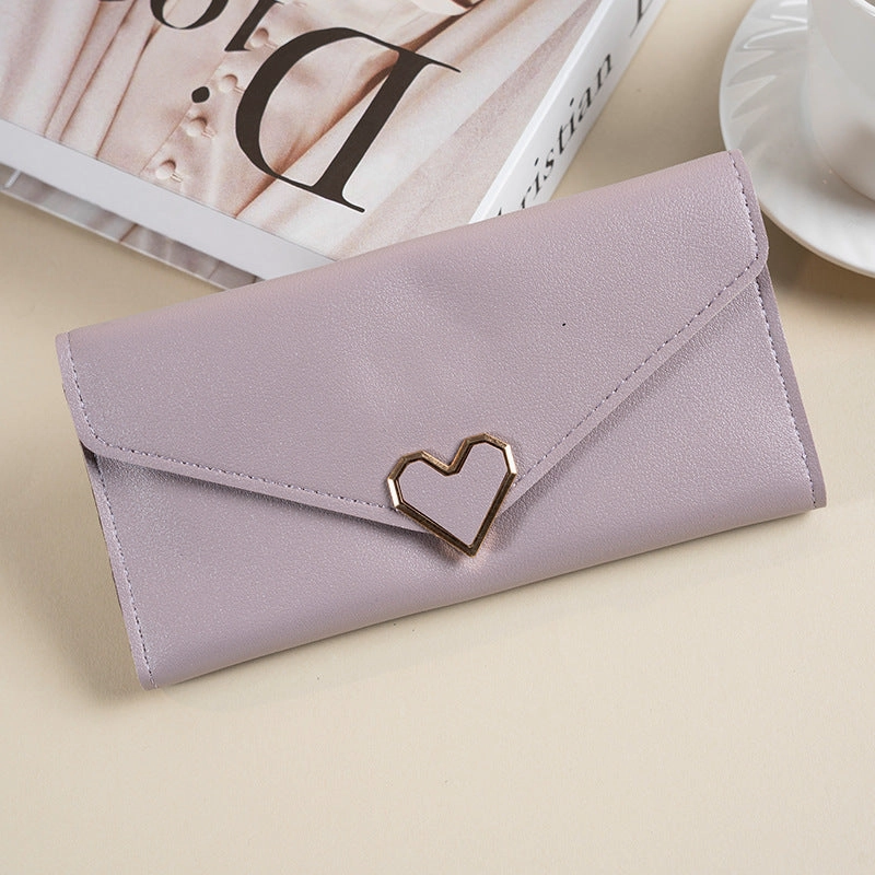 Solid color love hardware wallet multi-card position