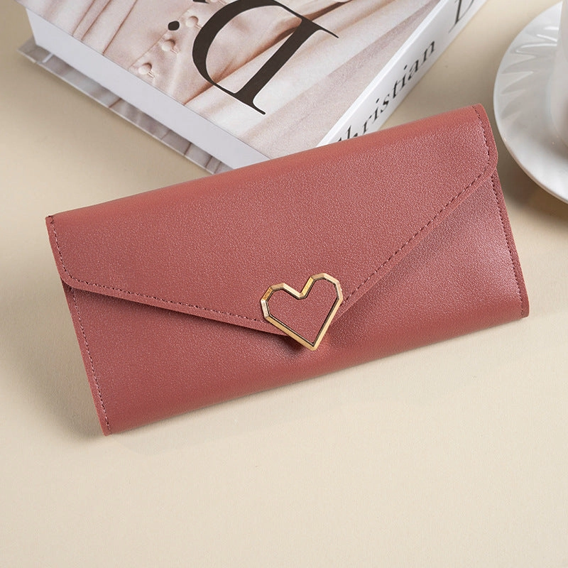 Solid color love hardware wallet multi-card position