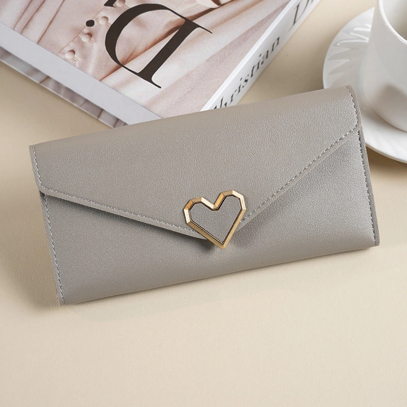 Solid color love hardware wallet multi-card position