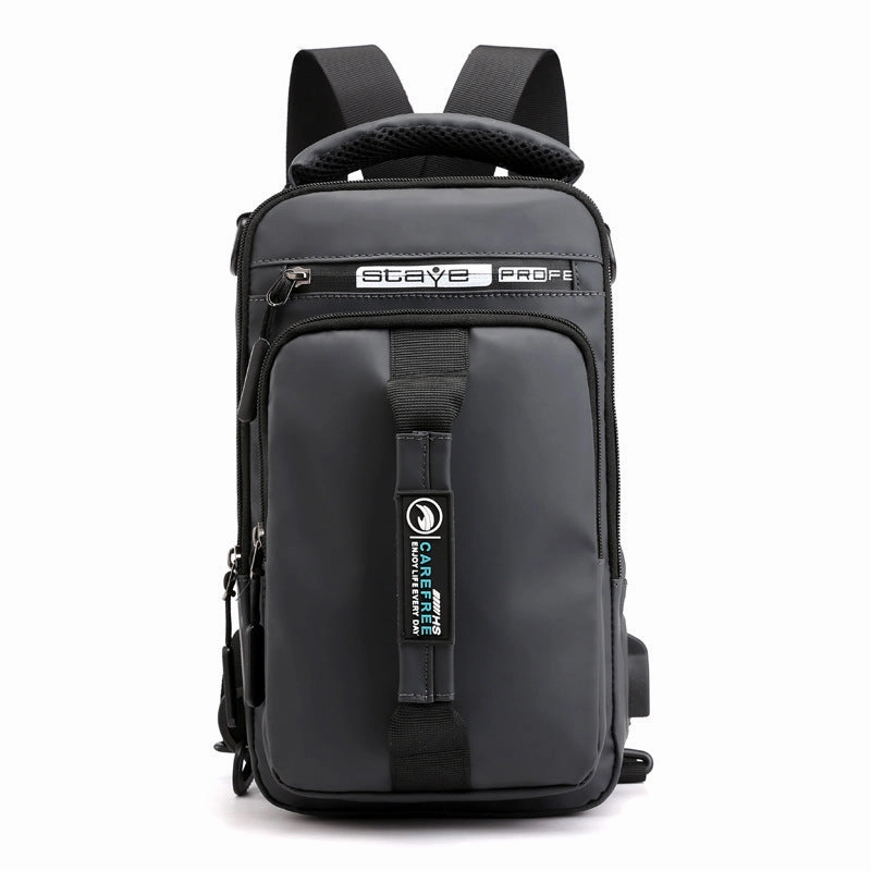 Solid Color Oxford Cloth Men's Crossbody Bag