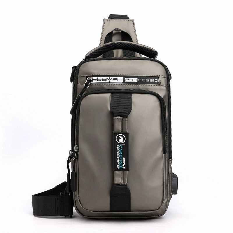 Solid Color Oxford Cloth Men's Crossbody Bag