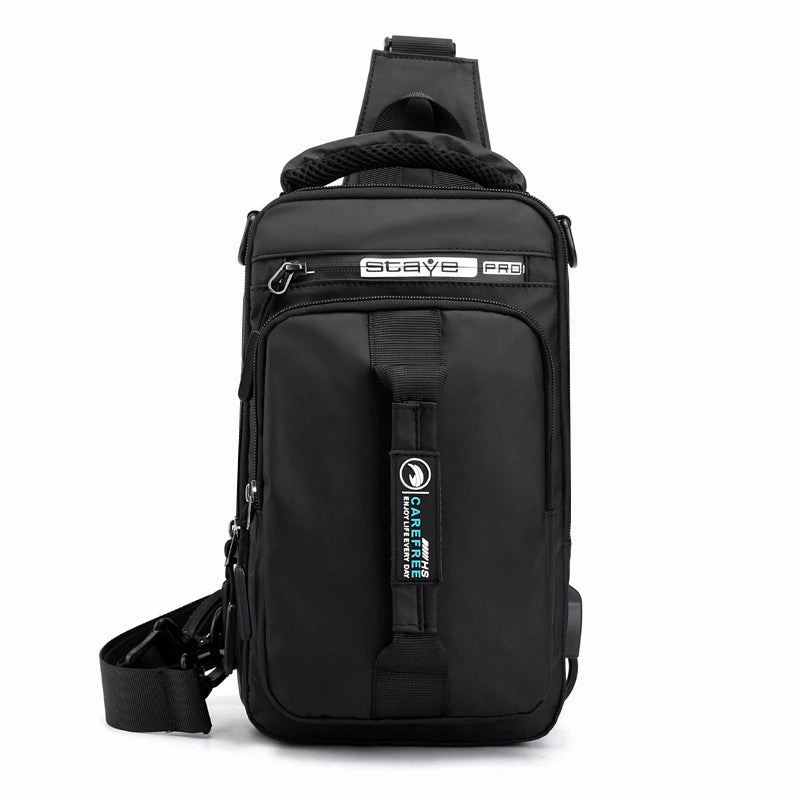 Solid Color Oxford Cloth Men's Crossbody Bag