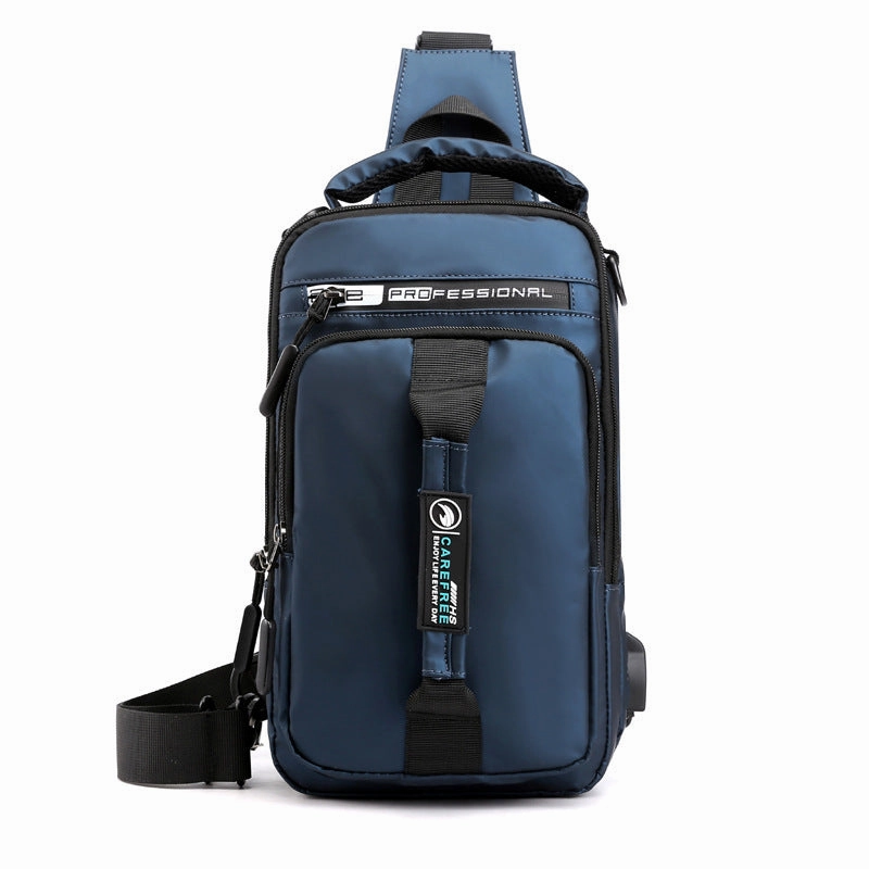 Solid Color Oxford Cloth Men's Crossbody Bag