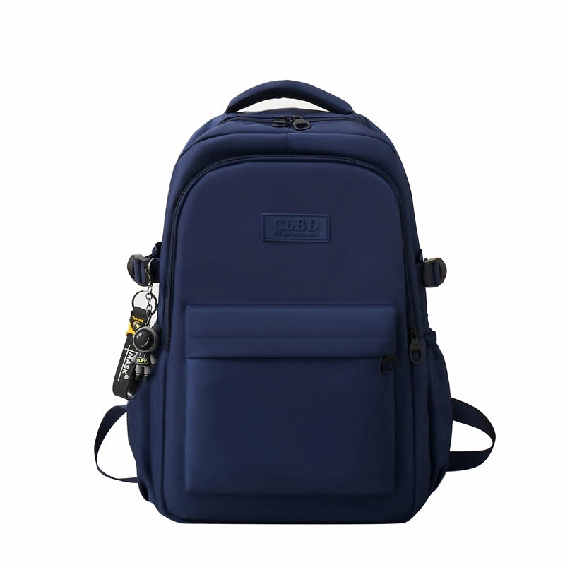 Solid color school bag large capacity casual backpack
