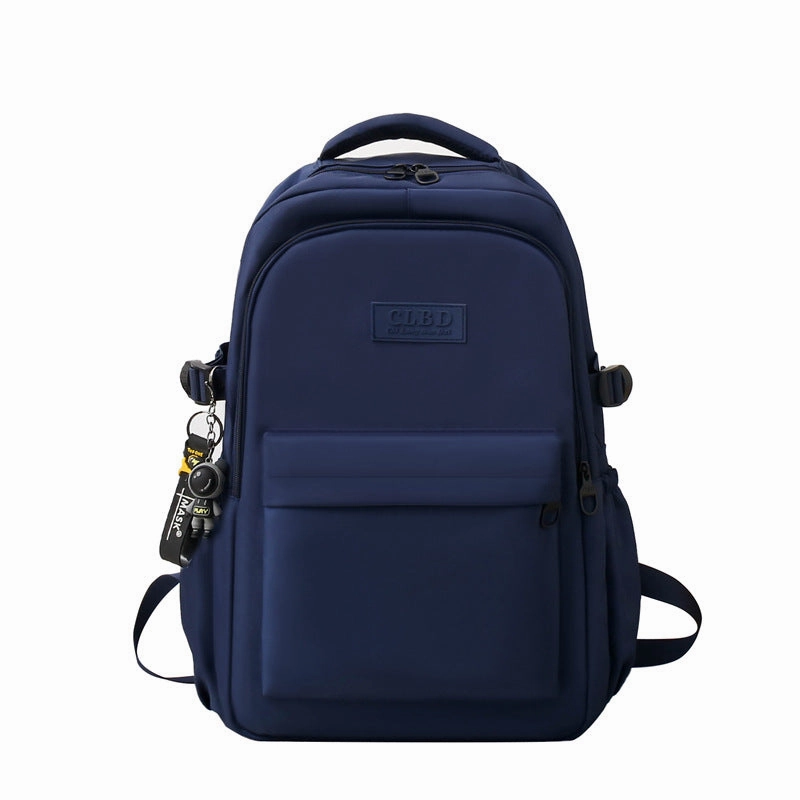 Solid color school bag large capacity casual backpack