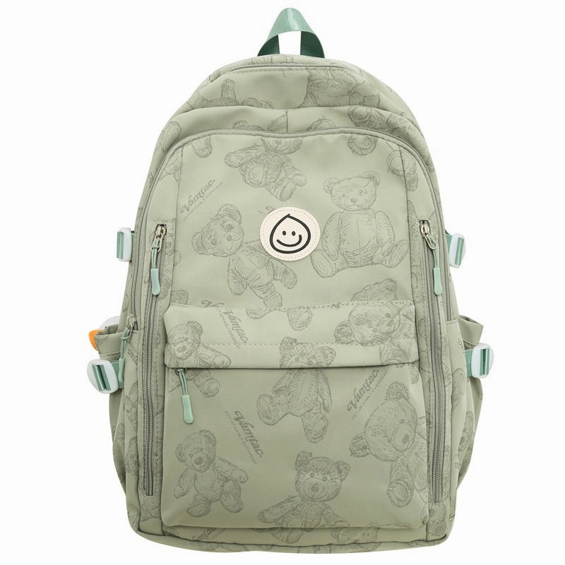 Solid color simple multi-layer computer backpack