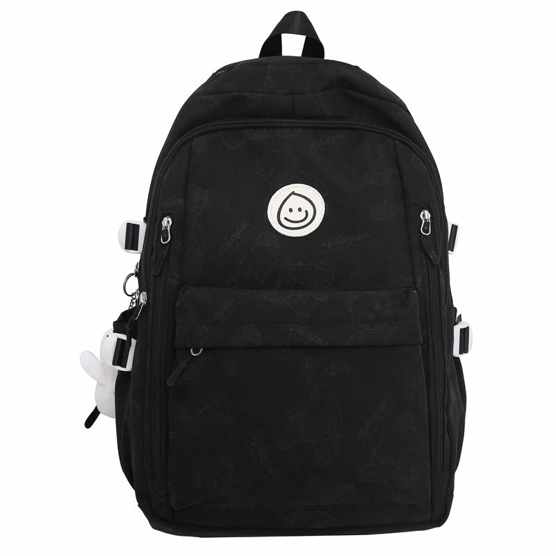Solid color simple multi-layer computer backpack