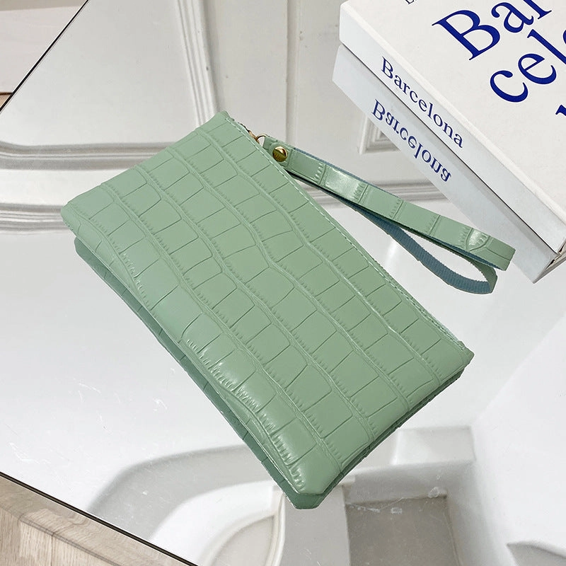 Stone pattern clutch wallet