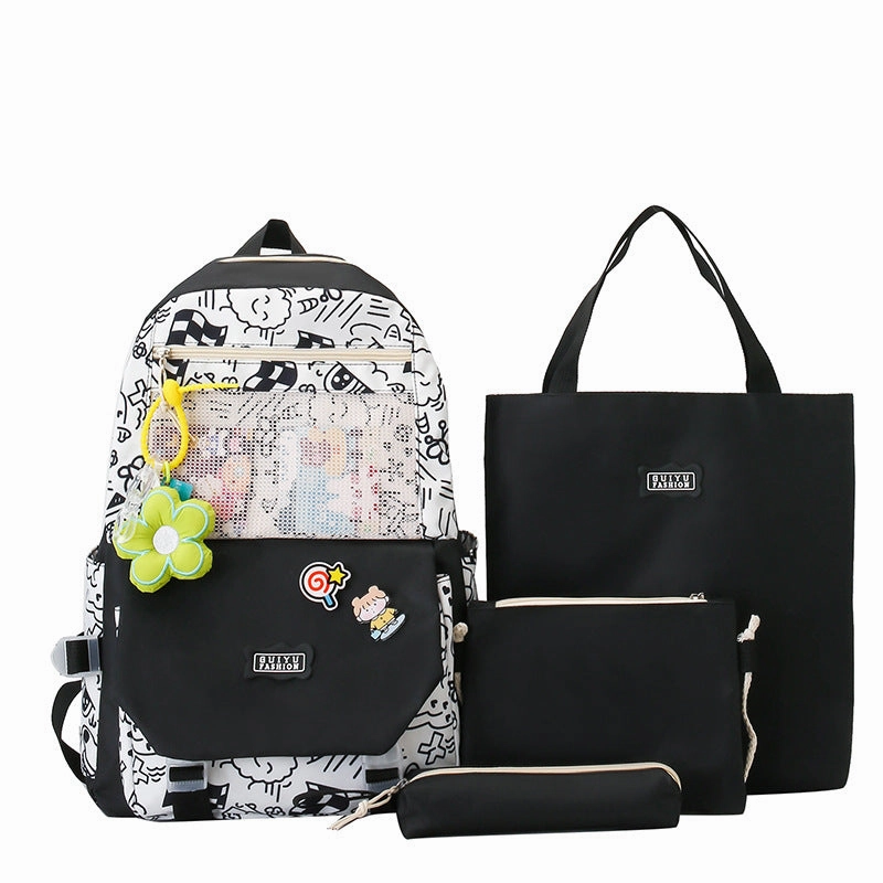 Student 4-piece backpack large capacity school bag