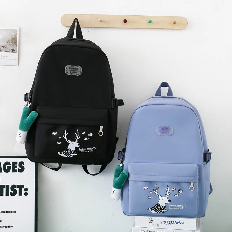 Student backpack cartoon school bag 4 piece set backpack
