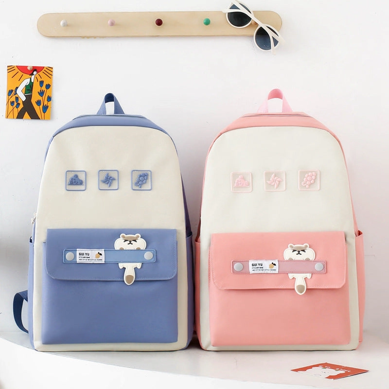 Student books, casual 4-piece backpack