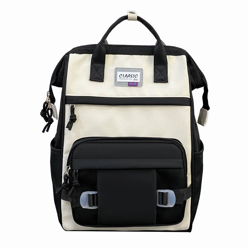 Student school bag, large capacity nylon backpack