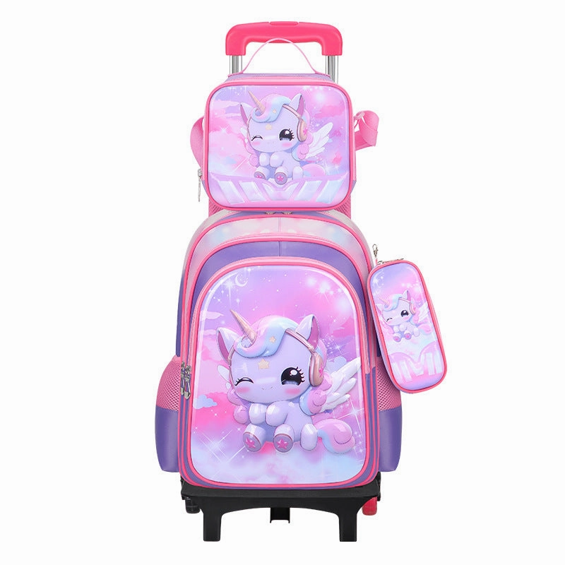 Tie rod schoolbag lunch bag pencil case 3D leather