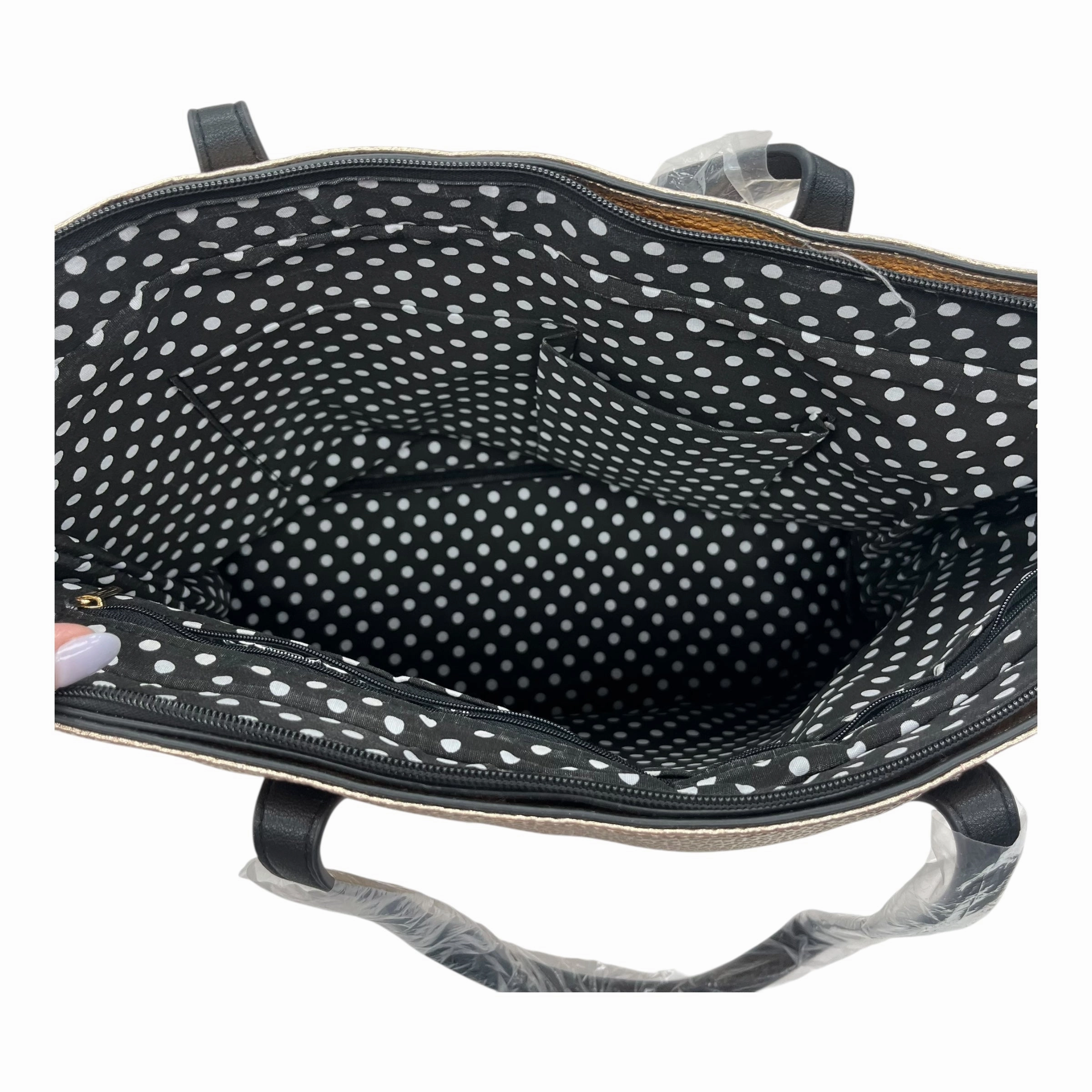 Tote By Eye Candy In Gold, Size:Large