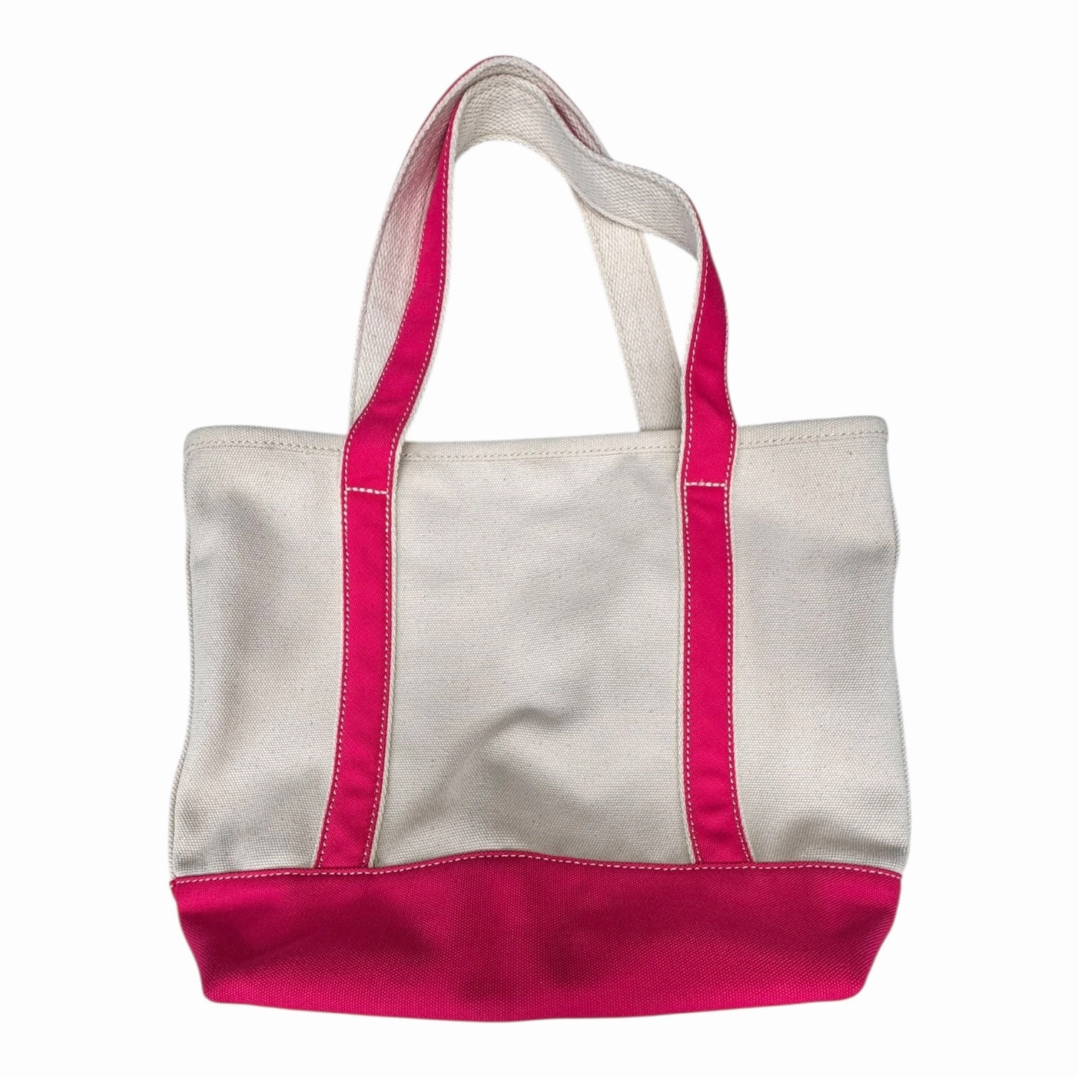 Tote By Lands End In Pink & Cream, Size:Medium