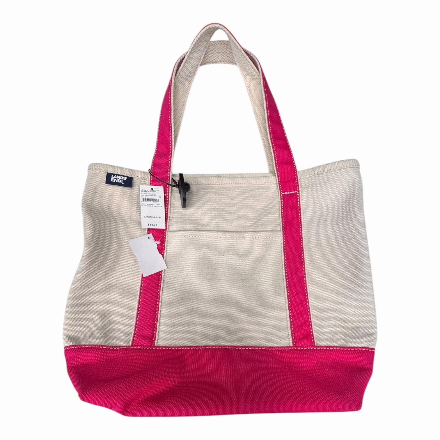 Tote By Lands End In Pink & Cream, Size:Medium