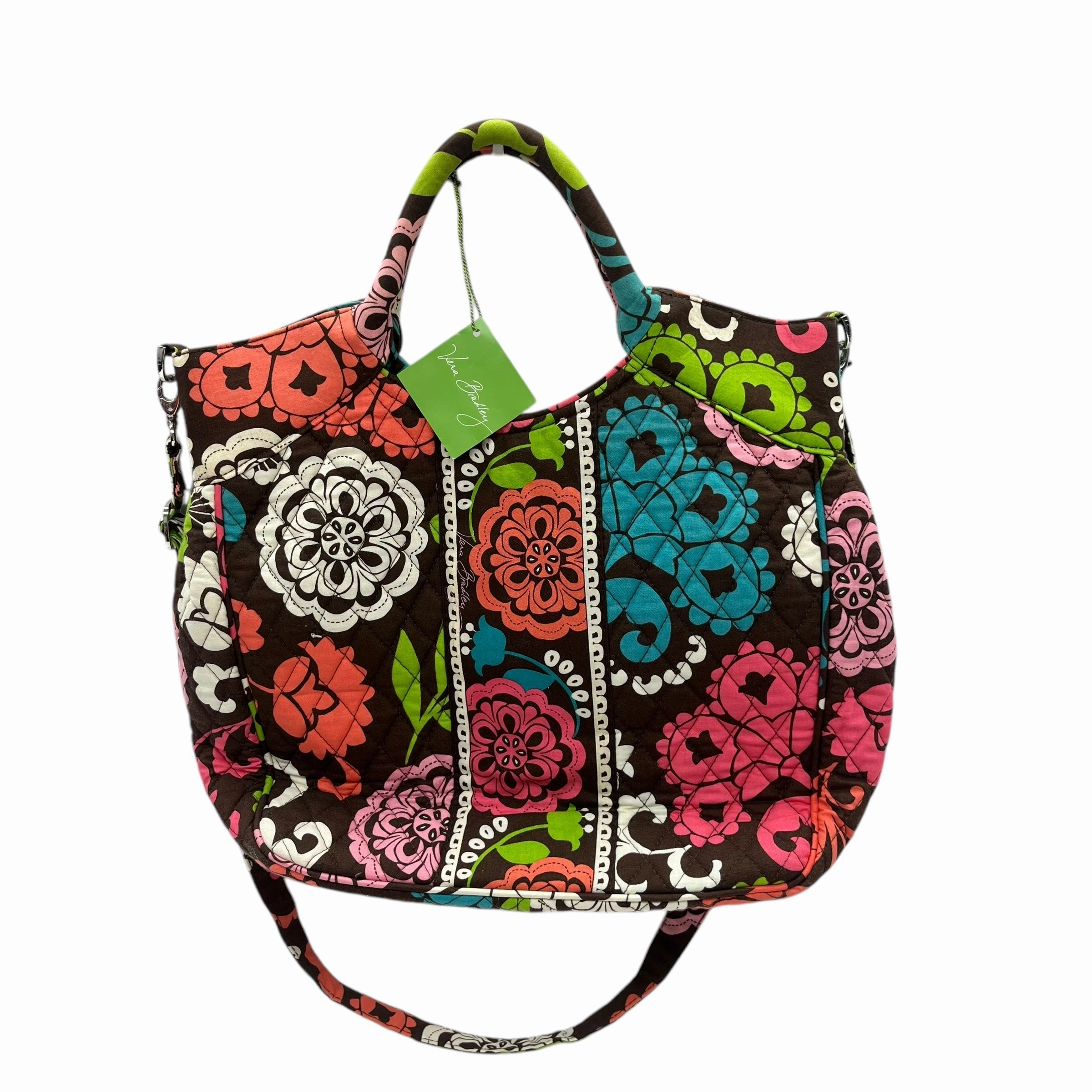 Tote By Vera Bradley In Brown & Green, Size:Medium