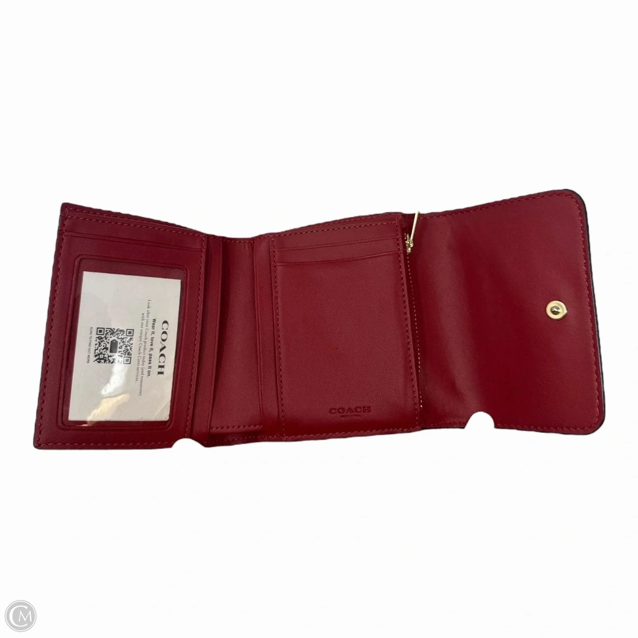 Trifold Wallet Designer By Coach, Size: Small