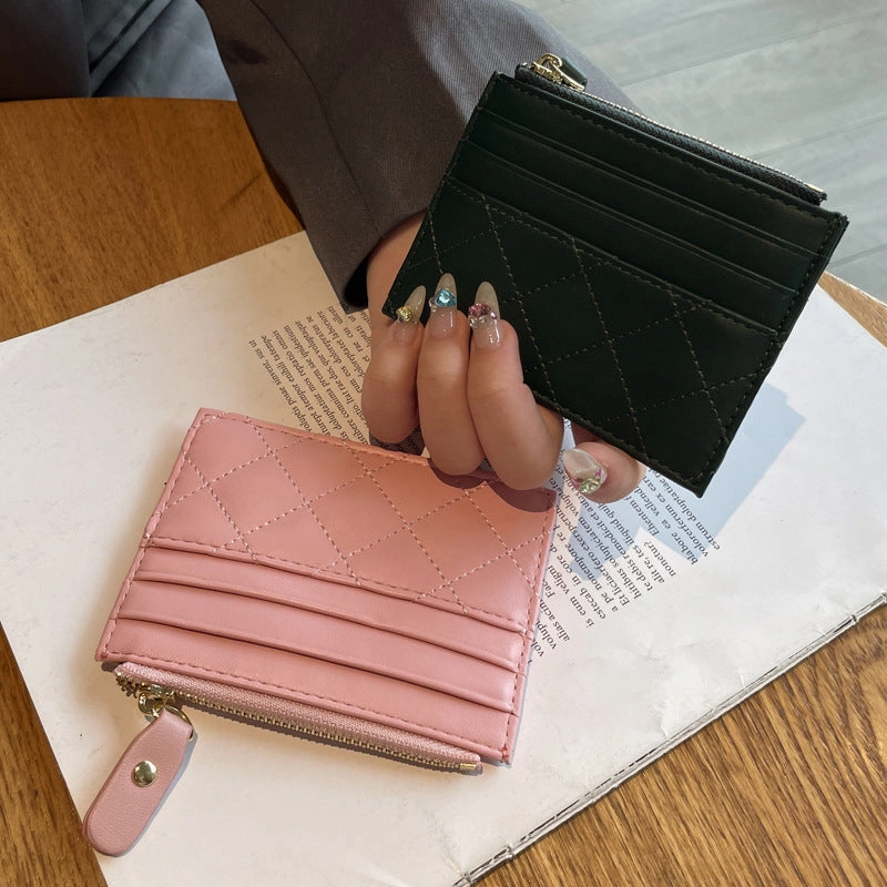 Ultra-thin leather sheepskin short wallet