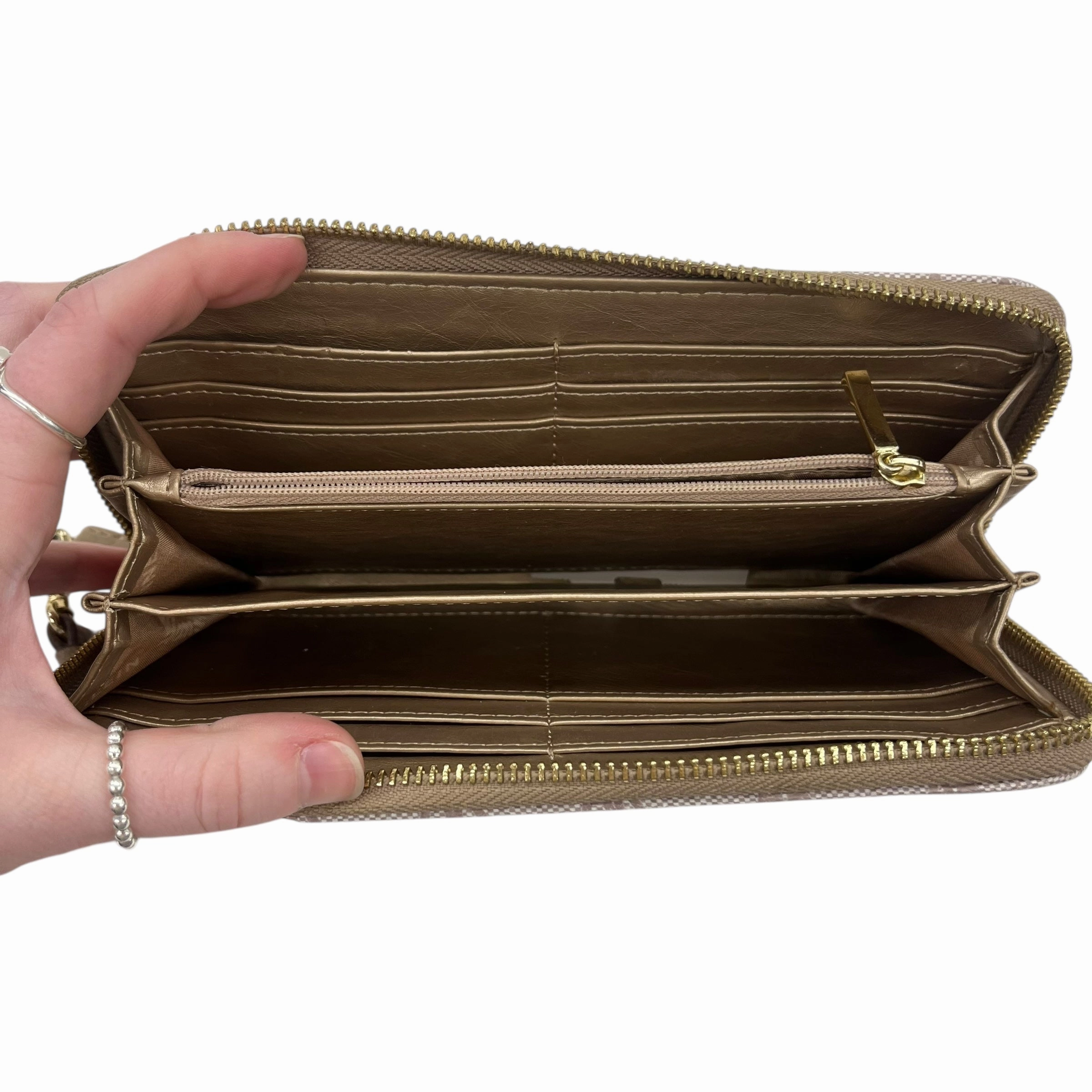 Wallet By Anne Klein In Tan, Size:Large