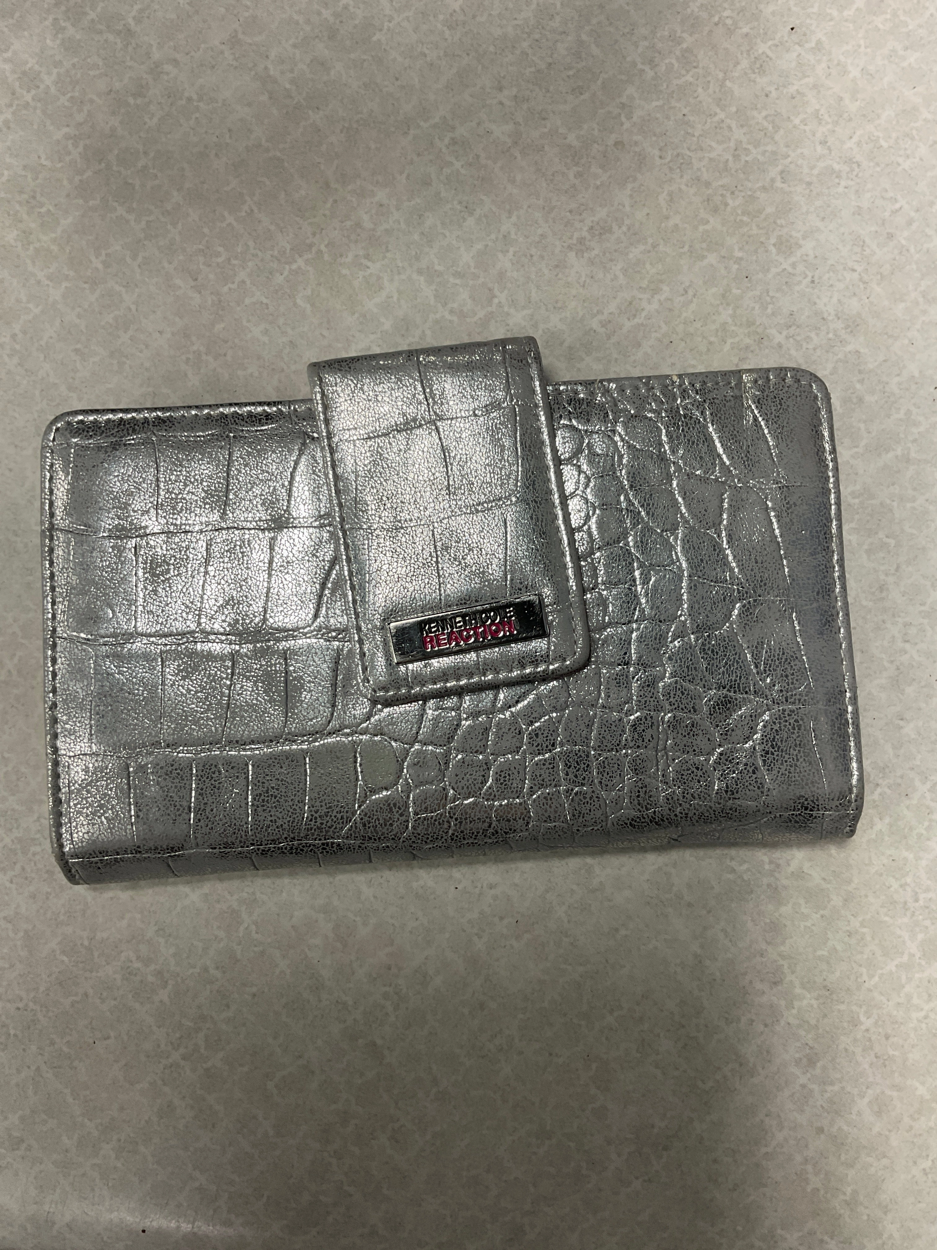 Wallet By Kenneth Cole Reaction In Silver, Size:Medium