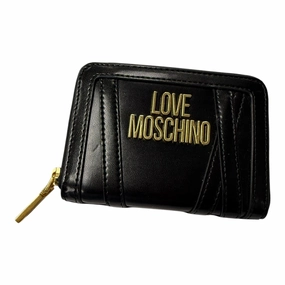 Wallet By Love Moschino In Black, Size:Small