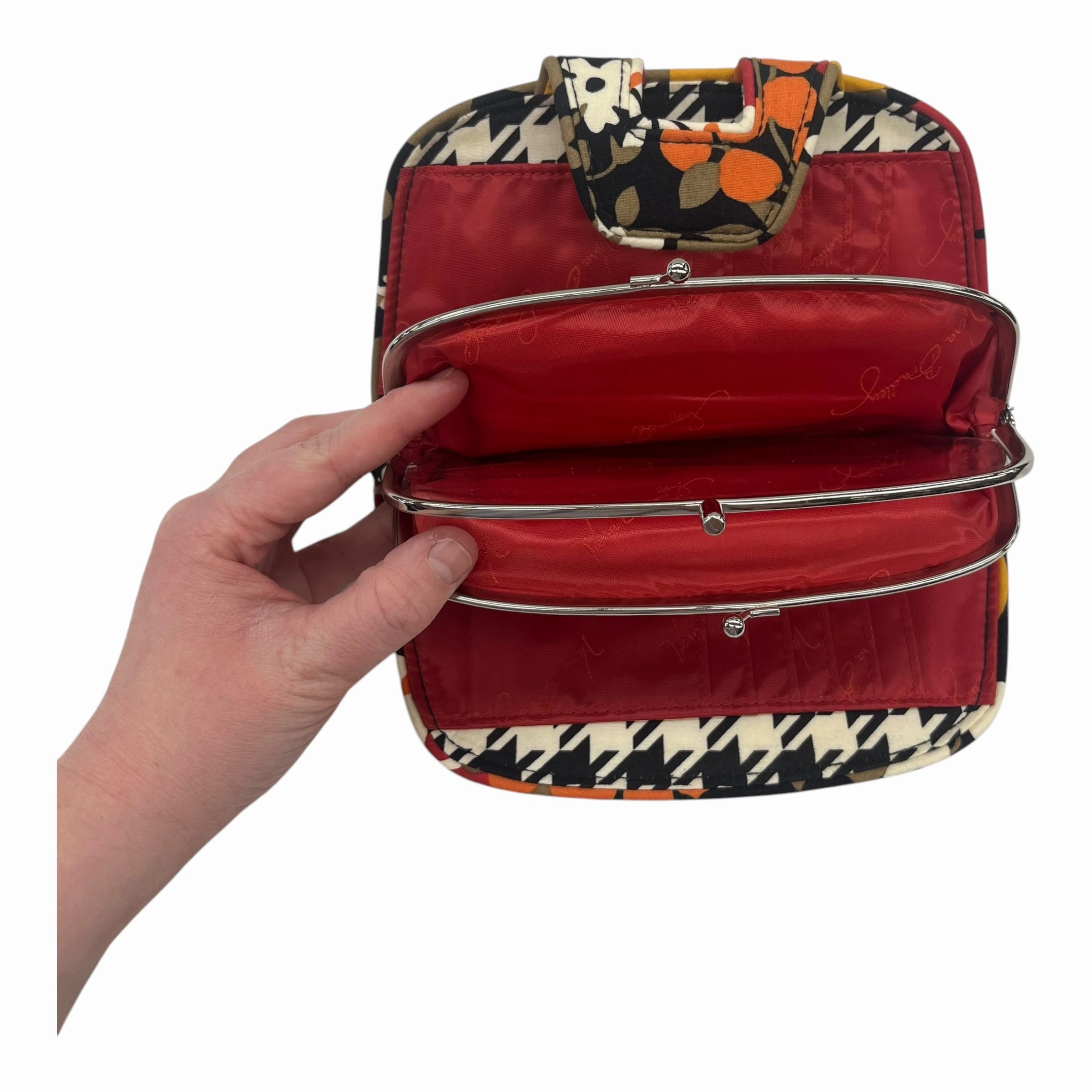 Wallet By Vera Bradley In Orange & Red, Size:Medium