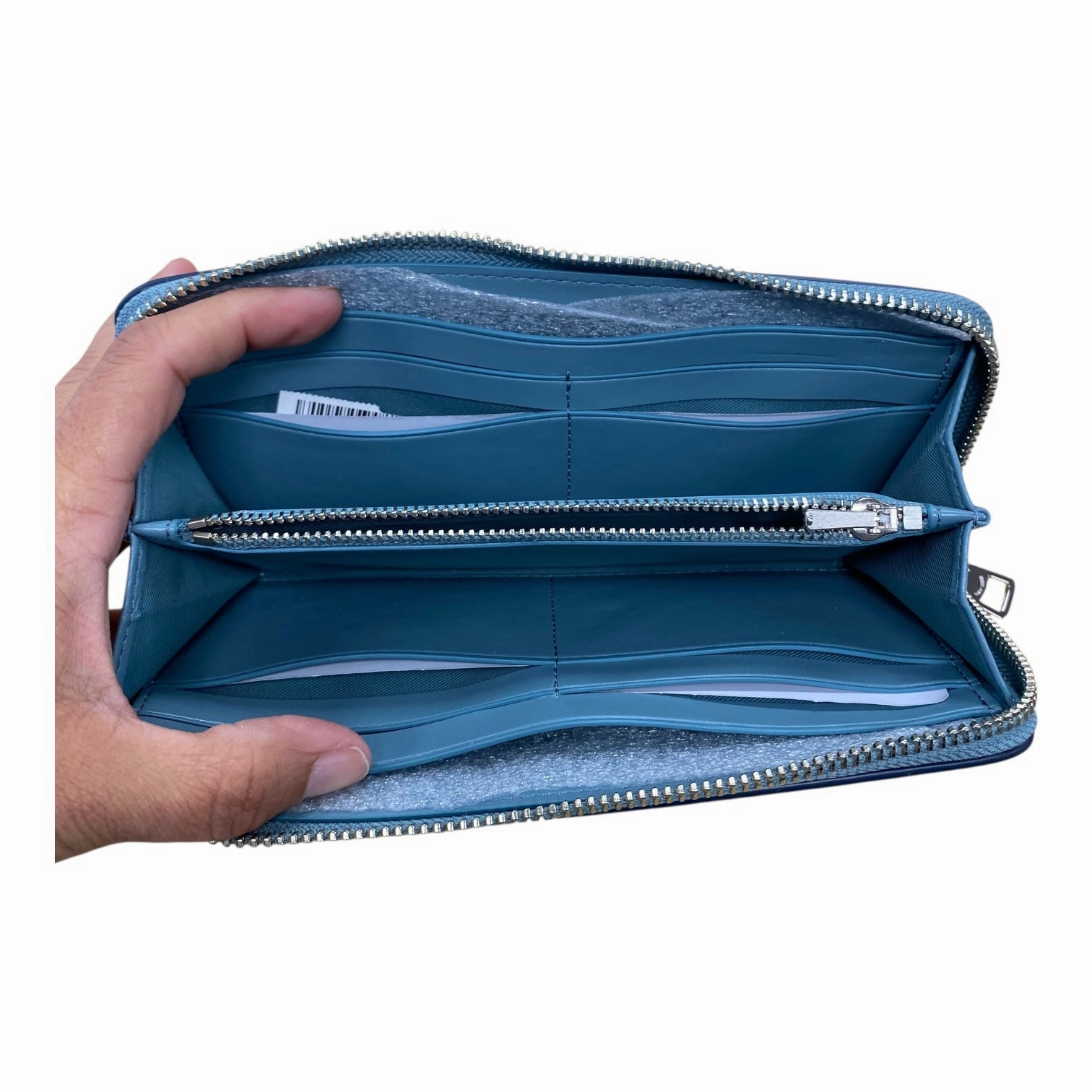 Wallet Designer By Coach In Blue, Size:Large
