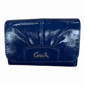 Wallet Designer By Coach In Blue, Size:Small