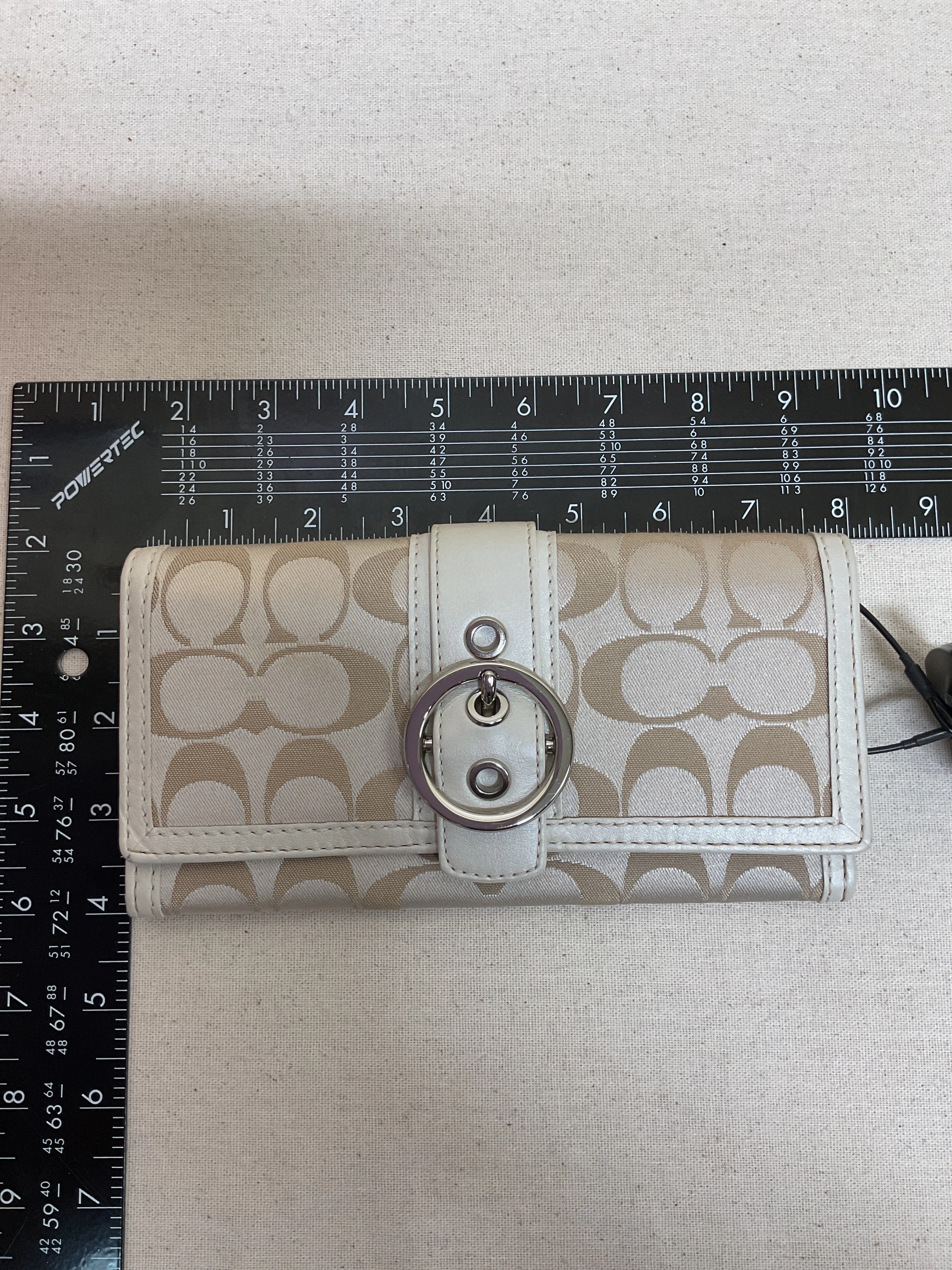 Wallet Designer By Coach In Cream, Size:Medium