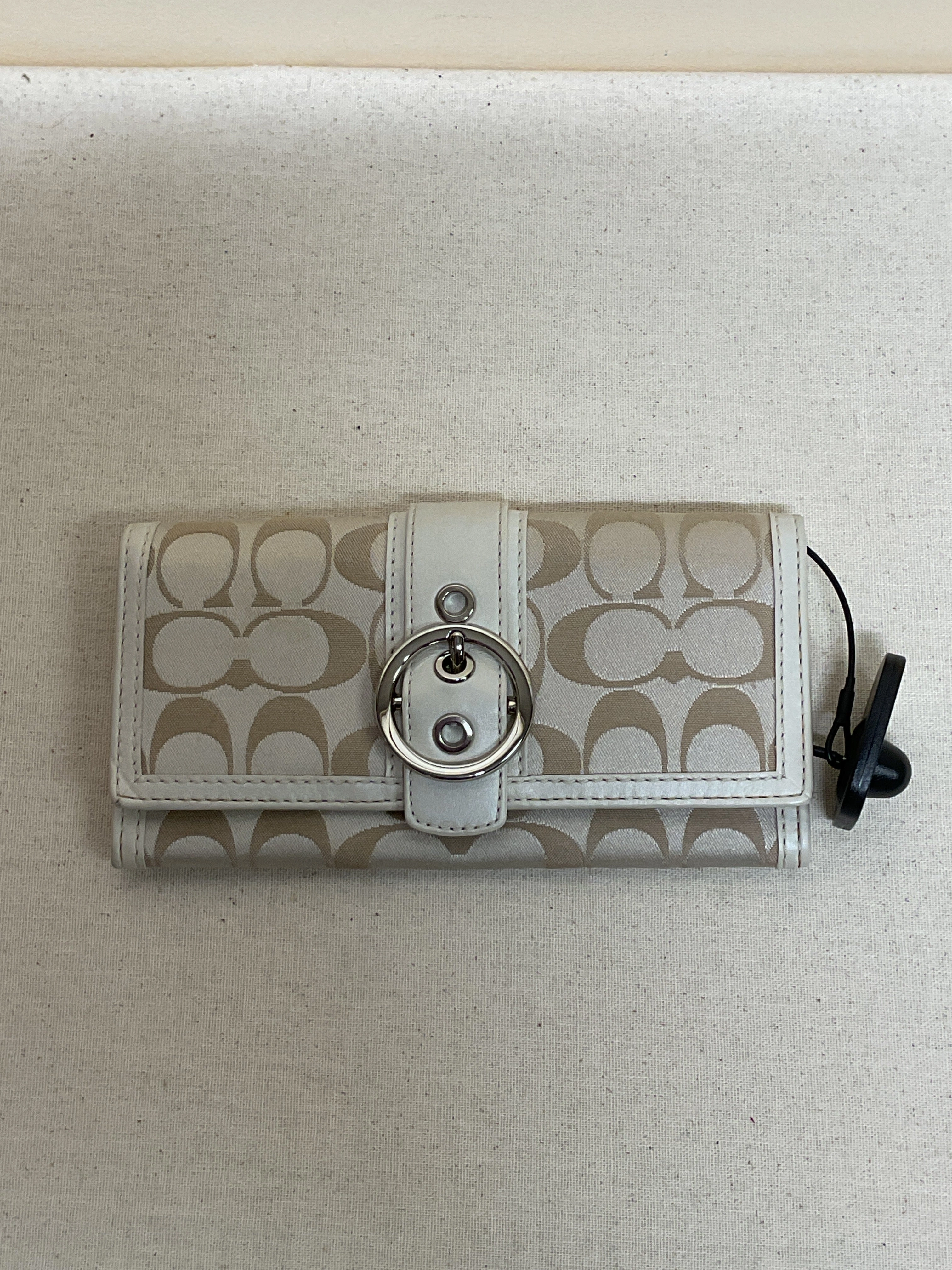 Wallet Designer By Coach In Cream, Size:Medium