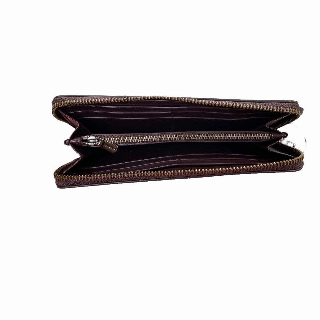 Wallet Designer By Coach In Gold, Size:Medium