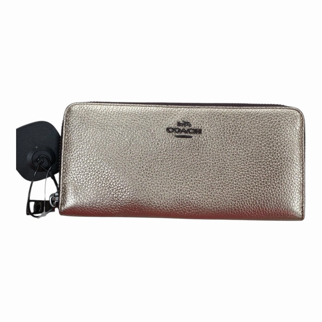 Wallet Designer By Coach In Gold, Size:Medium