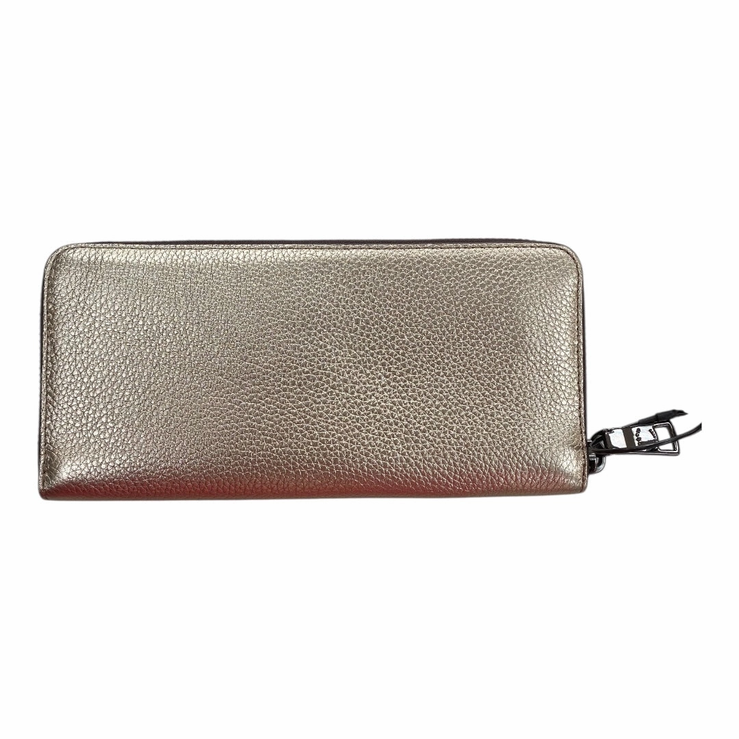 Wallet Designer By Coach In Gold, Size:Medium