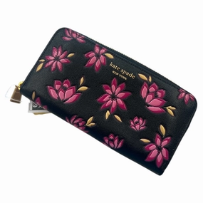 Wallet Designer By Kate Spade In Black & Pink, Size:Large