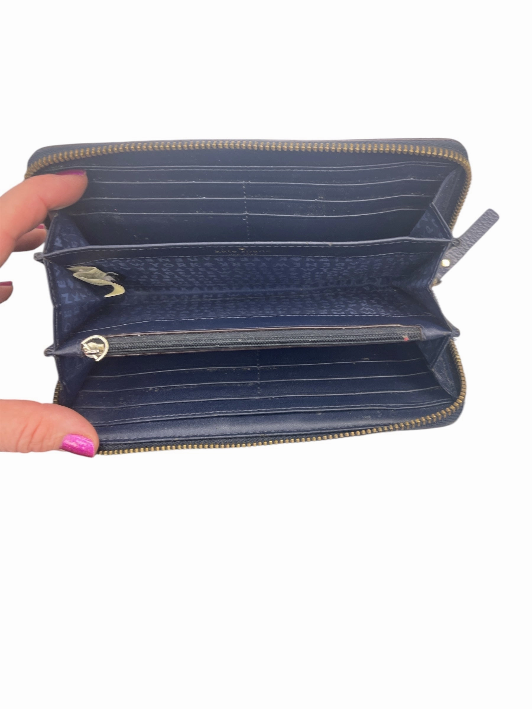 WALLET DESIGNER by KATE SPADE In NAVY, Size: MEDIUM