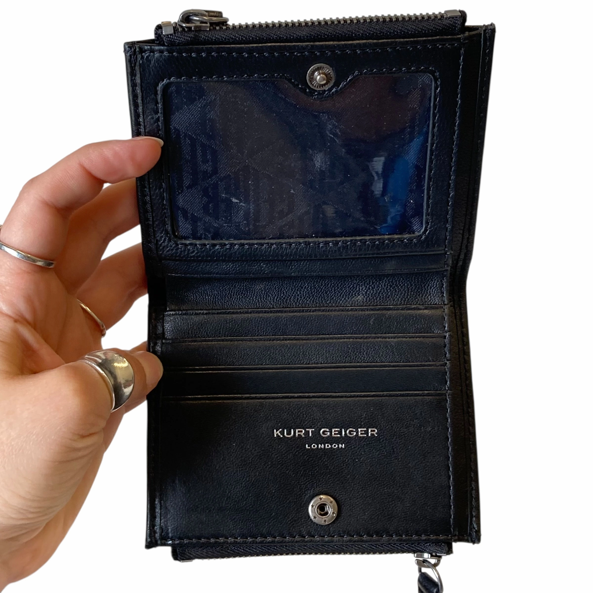 Wallet Designer By Kurt Geiger In Black, Size:Small