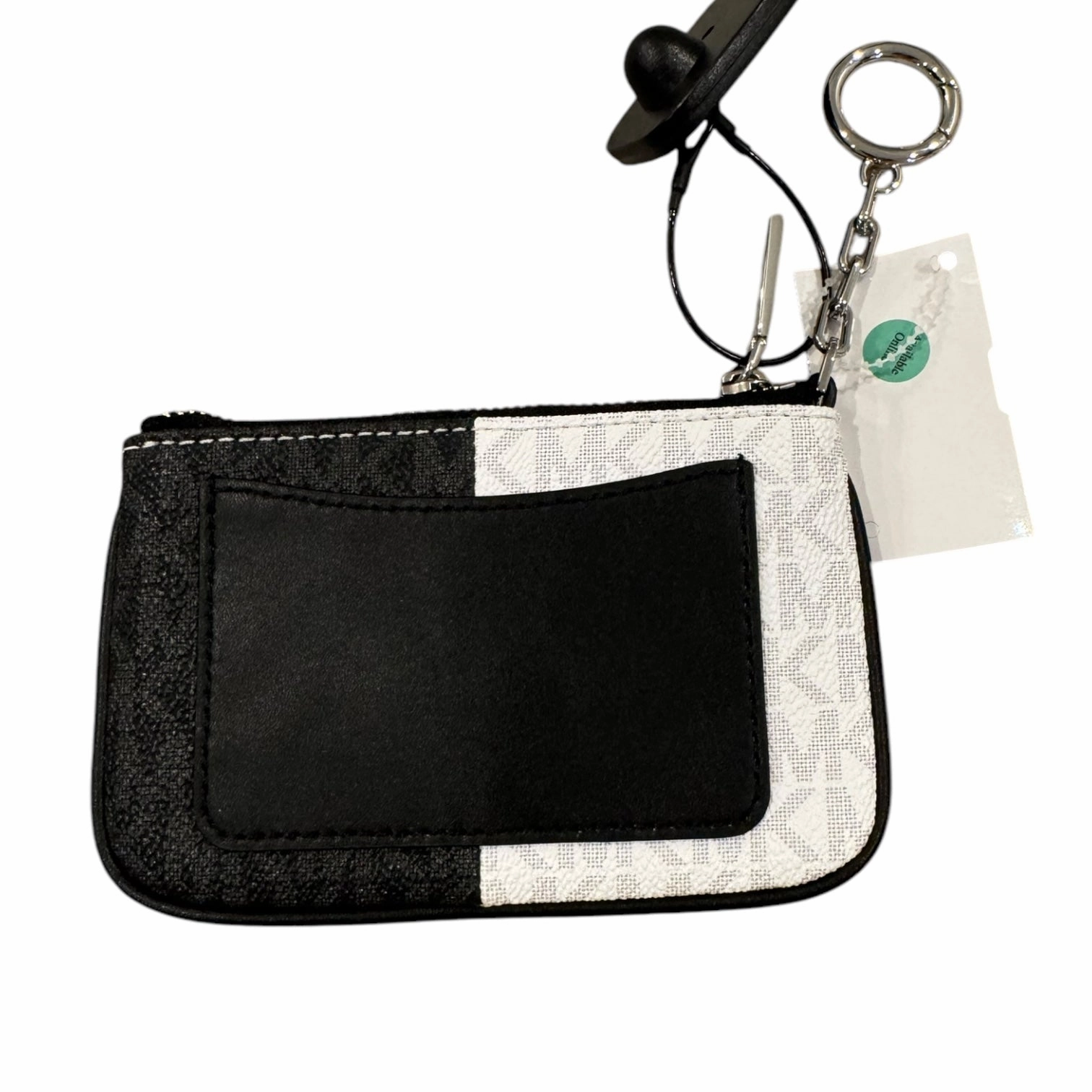 Wallet Designer By Michael Kors In Black & White, Size:Small