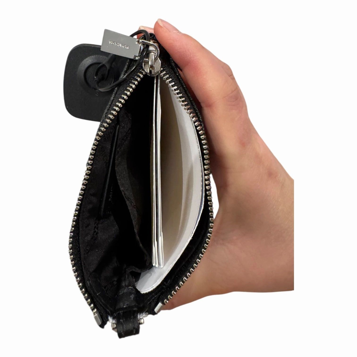 Wallet Designer By Michael Kors In Black & White, Size:Small