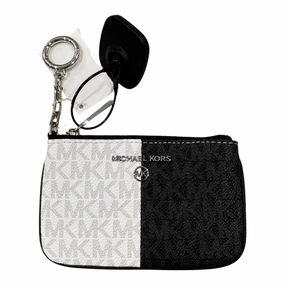 Wallet Designer By Michael Kors In Black & White, Size:Small